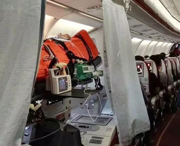 梧州跨国医疗包机、航空担架